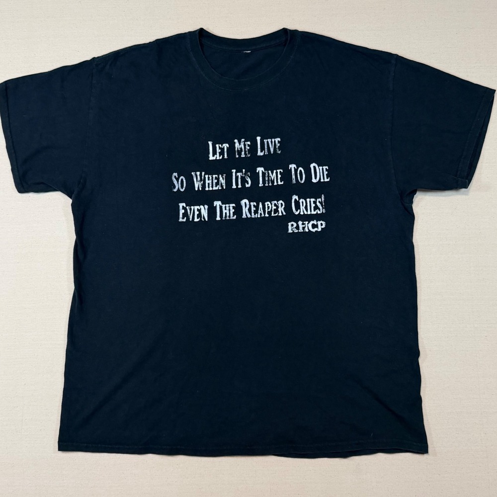 Red Hot Chili Peppers RHCP Brendan's Death Song Lyric Graphic T-Shirt Black XL